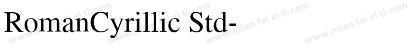 RomanCyrillic Std字体转换